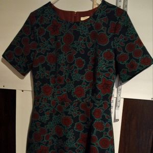 J.Crew Floral Print Elegant Feminine Business Casual Career Dress Office Chic